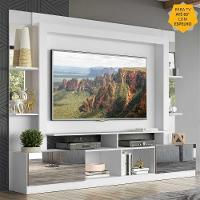 Rack Estante com Painel Tv 65 e Espelho Oslo Branco - 6