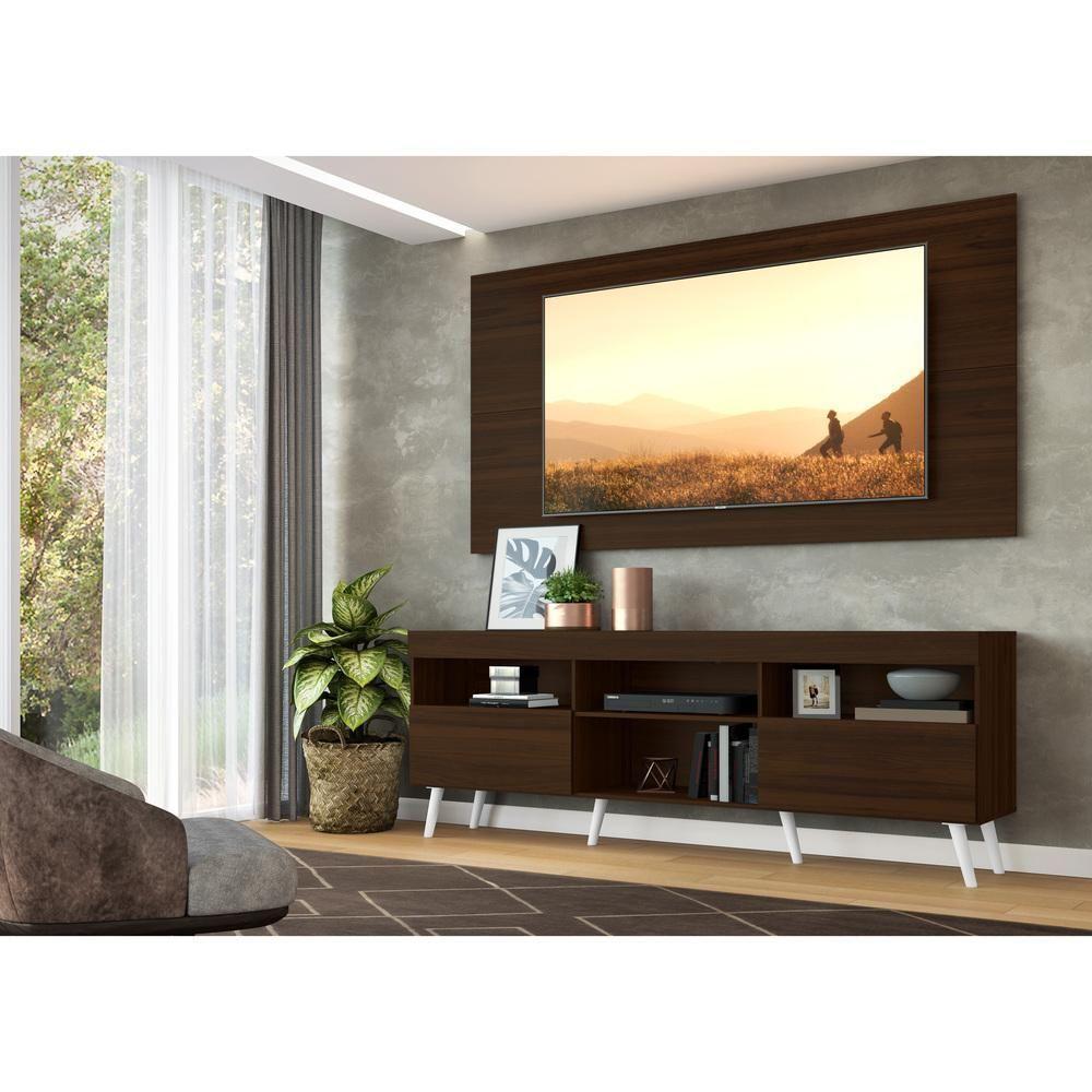 Rack com Painel TV até 65" e Pés Retrô Flórida Multimóveis - 4