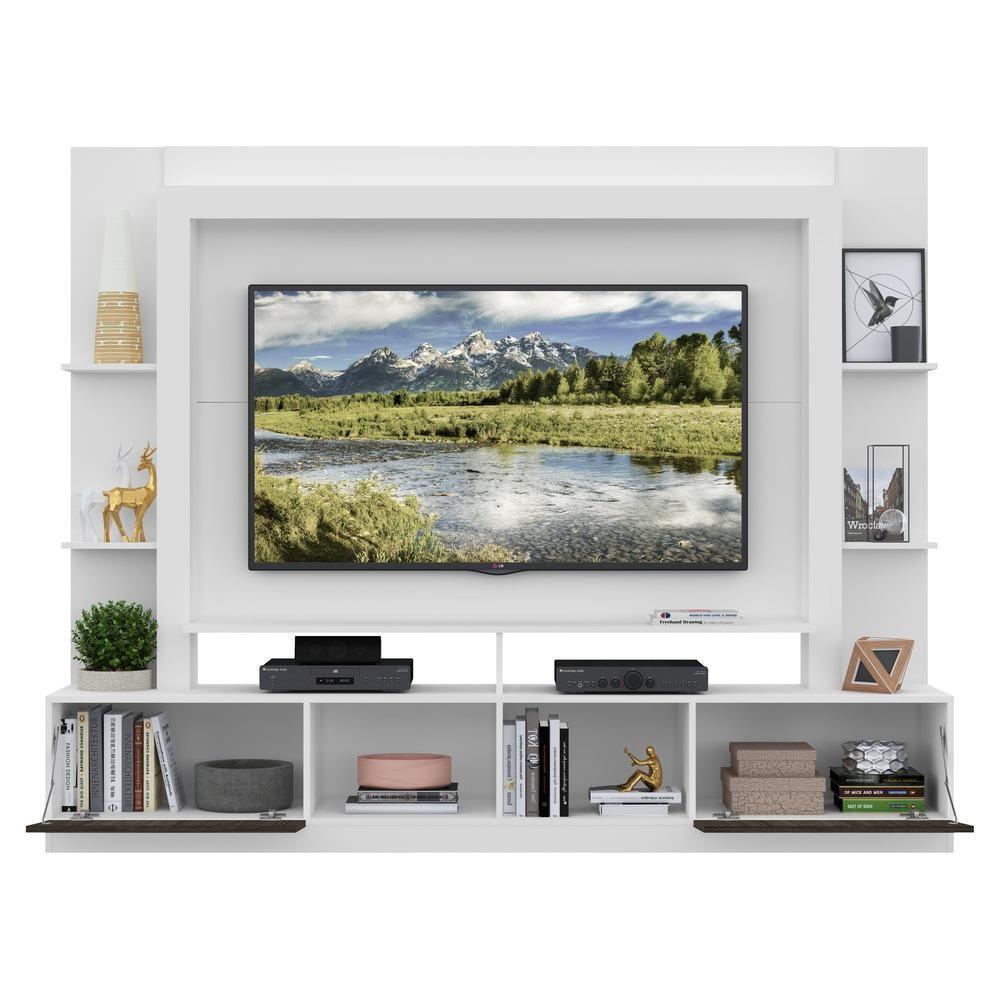 Rack Estante com Painel Tv 65 e 2 Portas Oslo Branco - 2