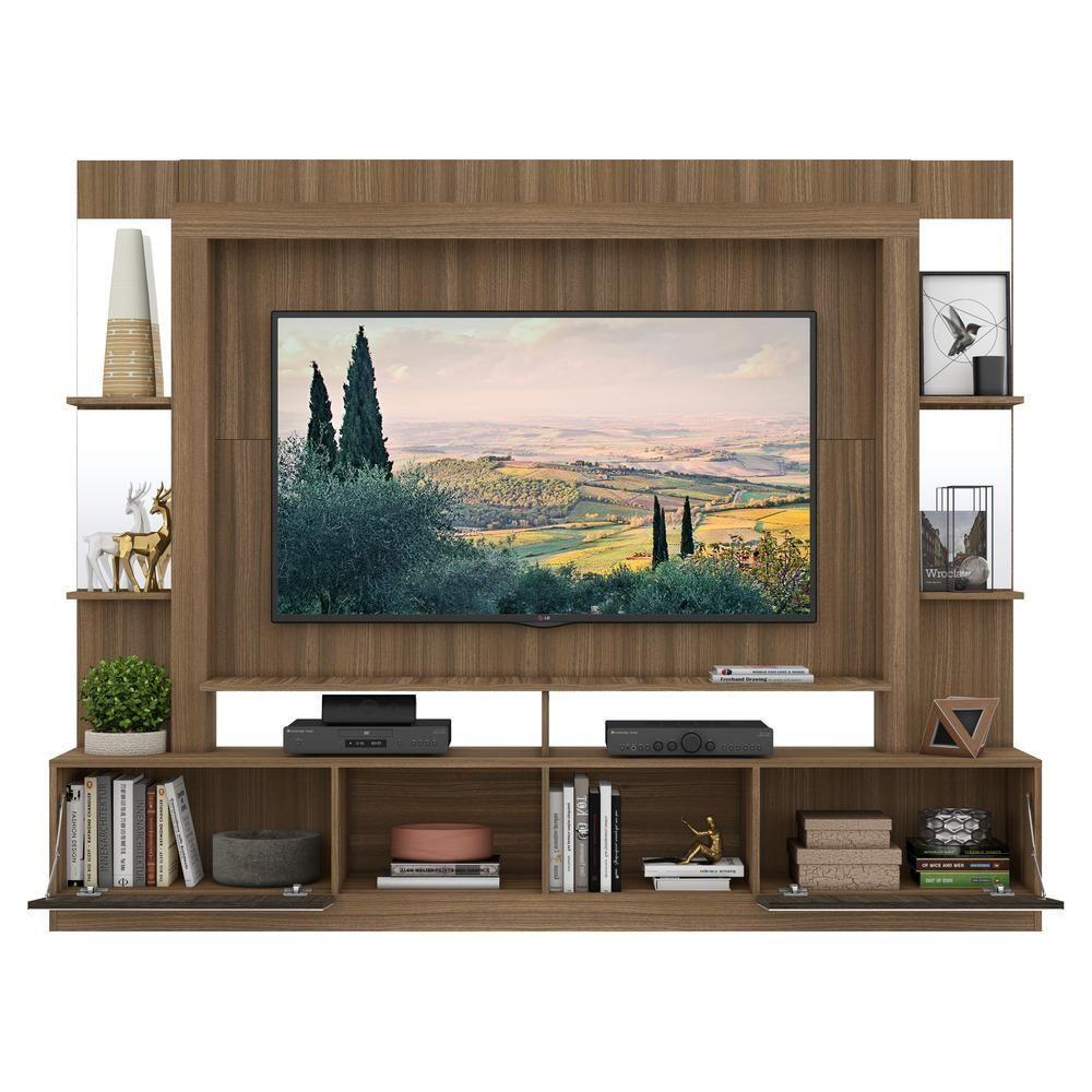 Rack Estante com Painel Tv 65 e Espelho Oslo Madeirado - 8