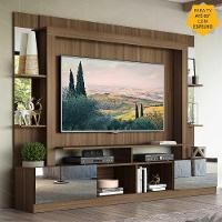 Rack Estante com Painel Tv 65 e Espelho Oslo Madeirado - 3