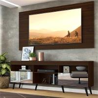 Rack com Painel TV até 65" Espelho e Pés Retrô Multimóveis