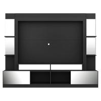 Rack Estante com Painel Tv 65 e Espelho Oslo Preto tenerife - 1