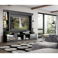 Rack Estante com Painel Tv 65 e Espelho Oslo Preto tenerife - 5