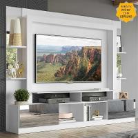 Rack Estante com Painel Tv 65 e Espelho Oslo Branco - 5