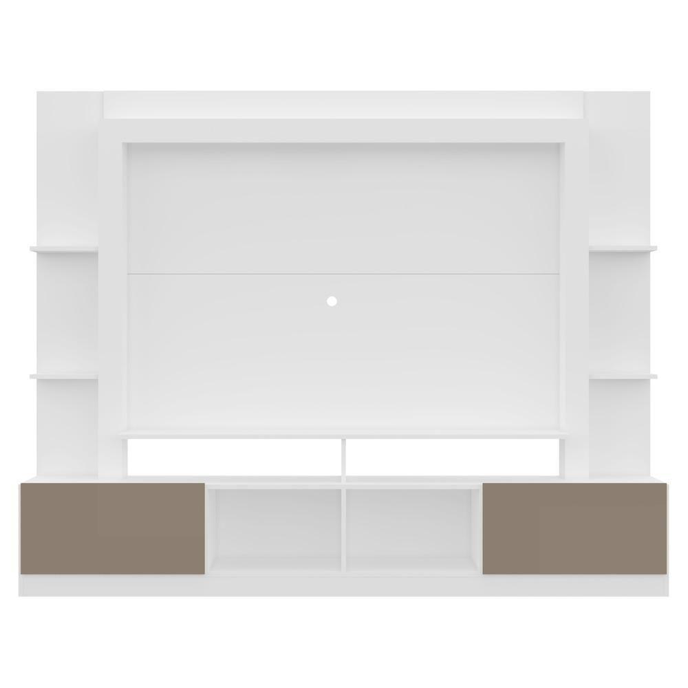 Rack Estante com Painel Tv 65 e 2 Portas Oslo Branco - 1