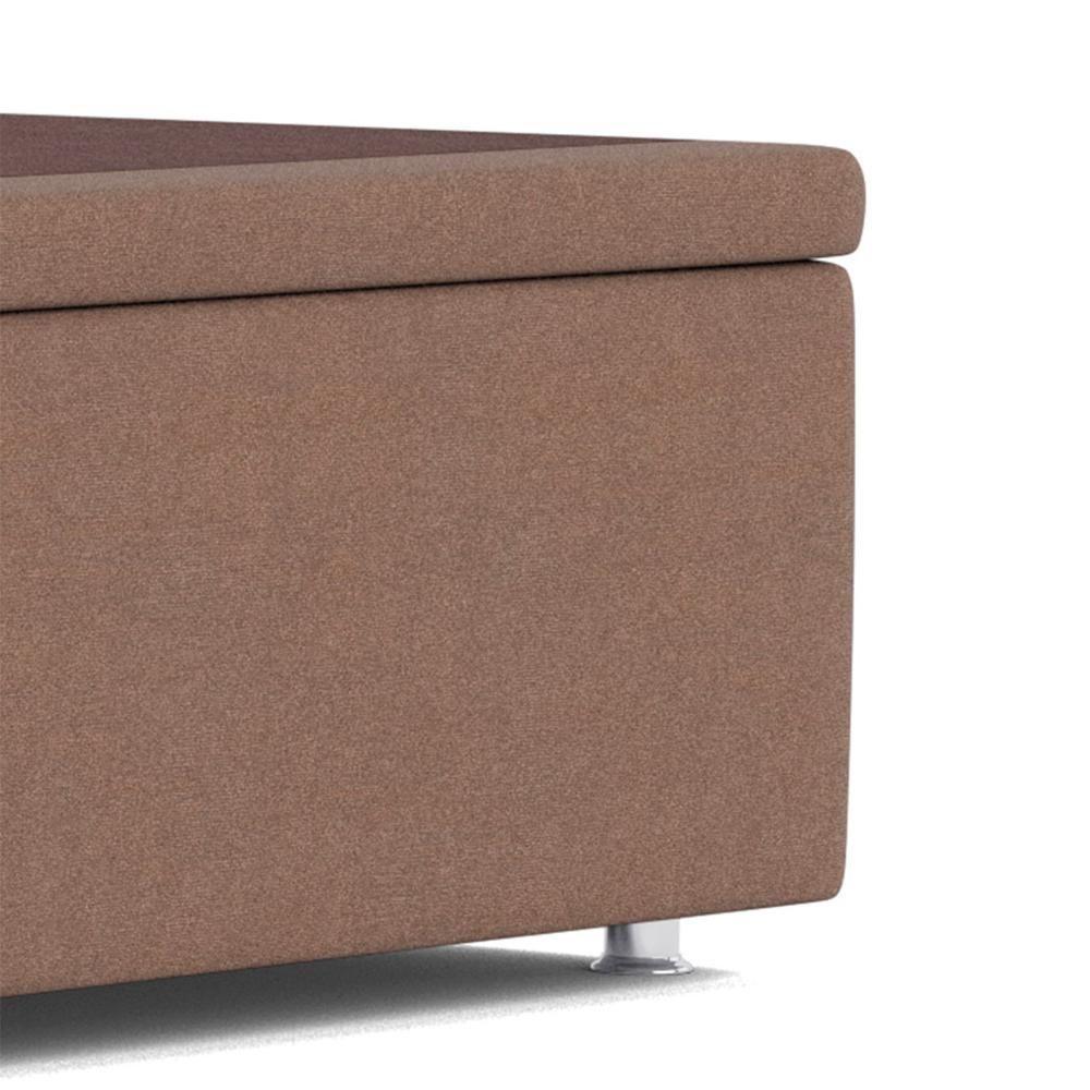 Base Baú Physical Camurça Bege Queen (158x198x39) - Ortobom - 7