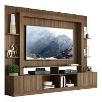 Rack Estante com Painel Tv 65 e 2 Portas Oslo Madeirado - 3