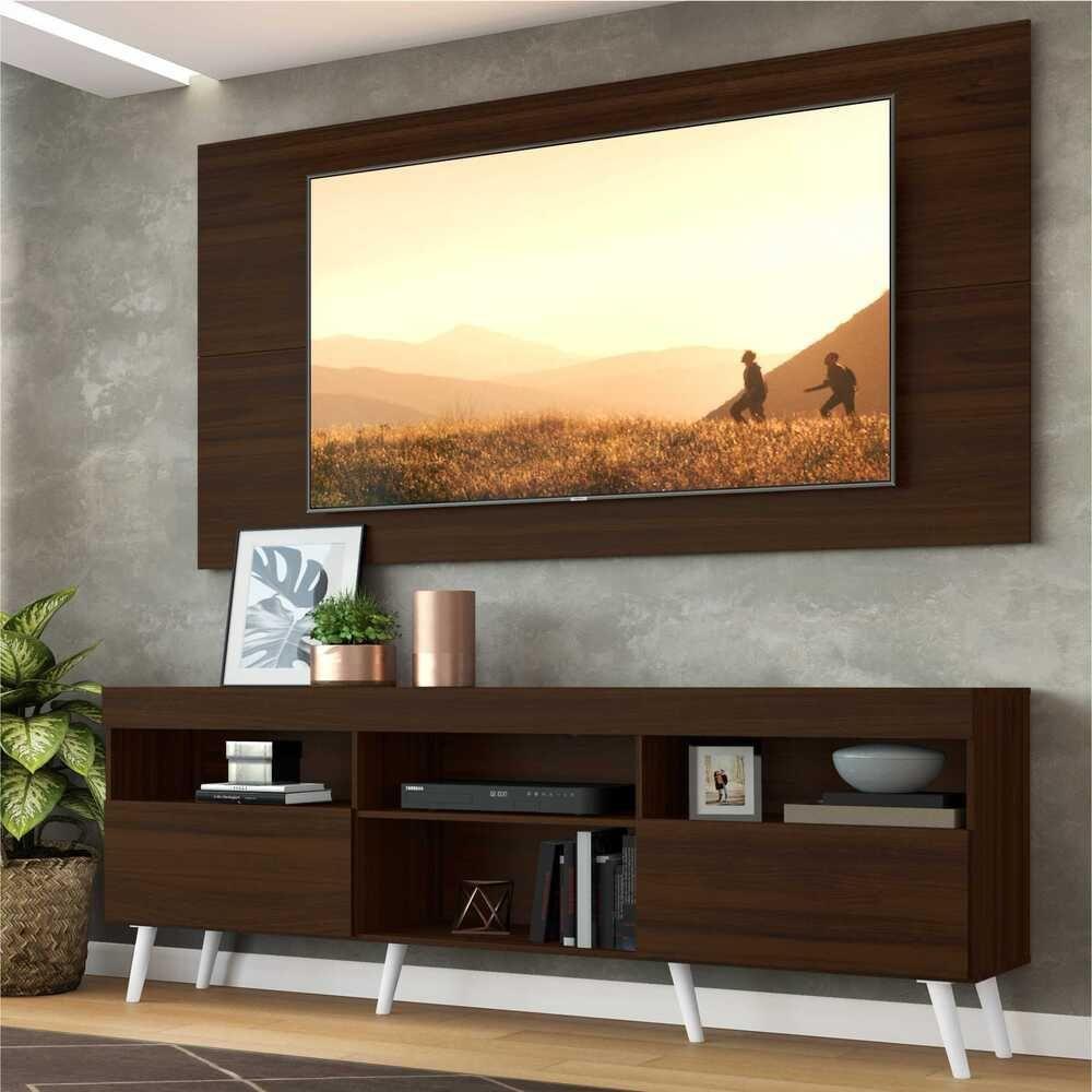 Rack com Painel TV até 65" e Pés Retrô Flórida Multimóveis - 4