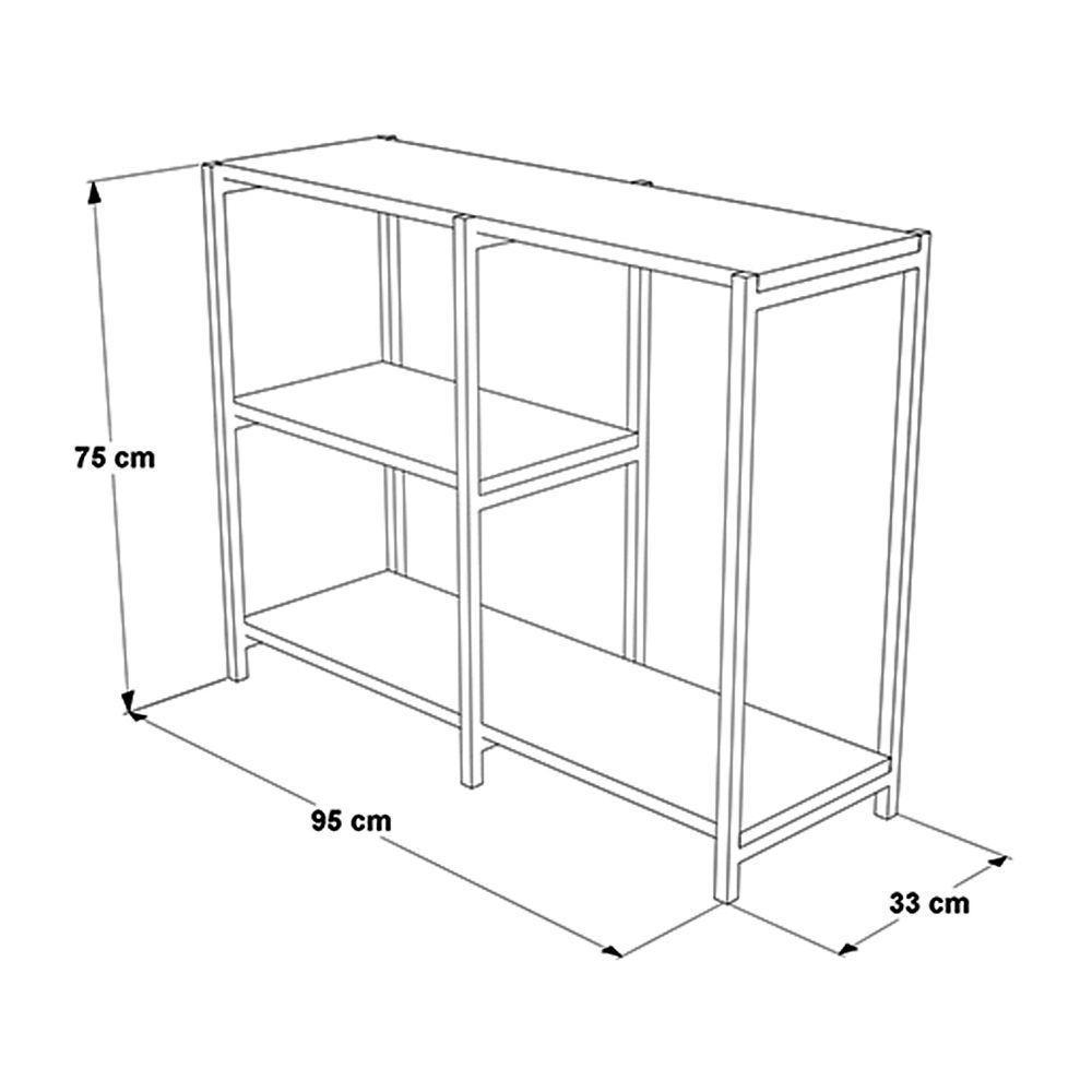 Aparador Industrial Artesania Branco E Imbuia 95cm - 1