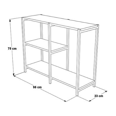 Aparador Industrial Artesania Branco E Imbuia 95cm