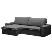 Sofá Retrátil Reclinável Para Sala 3 Lugares 210cm Varsov F04 Veludo Cinza Escuro - Lyam Decor - 6