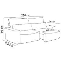 Sofá 4 Lugares Retrátil Reclinável Para Sala De Estar 280cm Odilon F04 Linho Creme - Lyam Decor