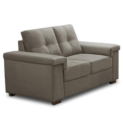 Sofá 2 Lugares Para Sala De Estar Living 153cm Allon F04 Veludo Marrom Claro - Lyam Decor