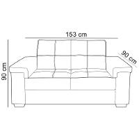 Sofá 2 Lugares Para Sala De Estar Living 153cm Allon F04 Veludo Marrom Claro - Lyam Decor - 5