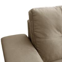 Sofá 2 Lugares Para Sala De Estar Living 153cm Allon F04 Veludo Marrom Claro - Lyam Decor - 8