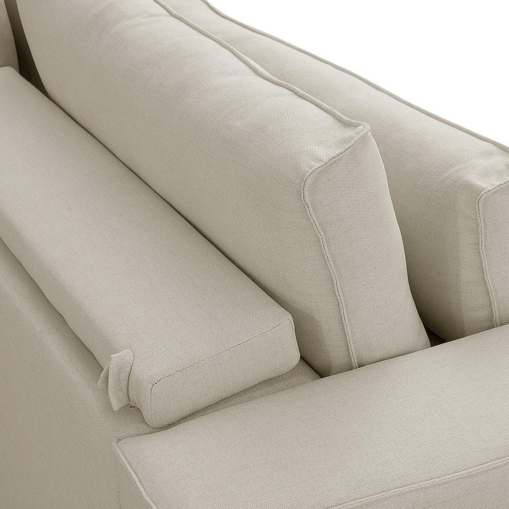 Sofá 3 Lugares Retrátil Reclinável Para Sala De Estar 250cm Odilon F04 Linho Creme - Lyam Decor - 9