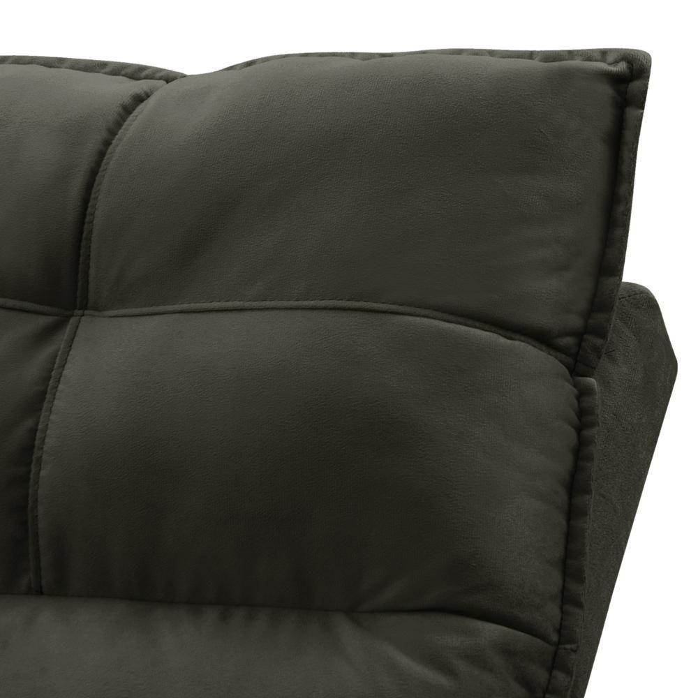 Sofá Retrátil Reclinável Para Sala 3 Lugares 245cm Gordon F04 Veludo Marrom Escuro - Lyam Decor - 9