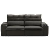 Sofá Retrátil Reclinável Para Sala 3 Lugares 245cm Gordon F04 Veludo Marrom Escuro - Lyam Decor - 2