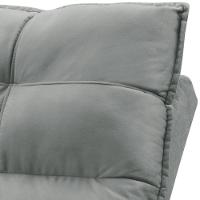 Sofá Retrátil Reclinável Para Sala 3 Lugares 225cm Gordon F04 Veludo Cinza Claro - Lyam Decor - 10