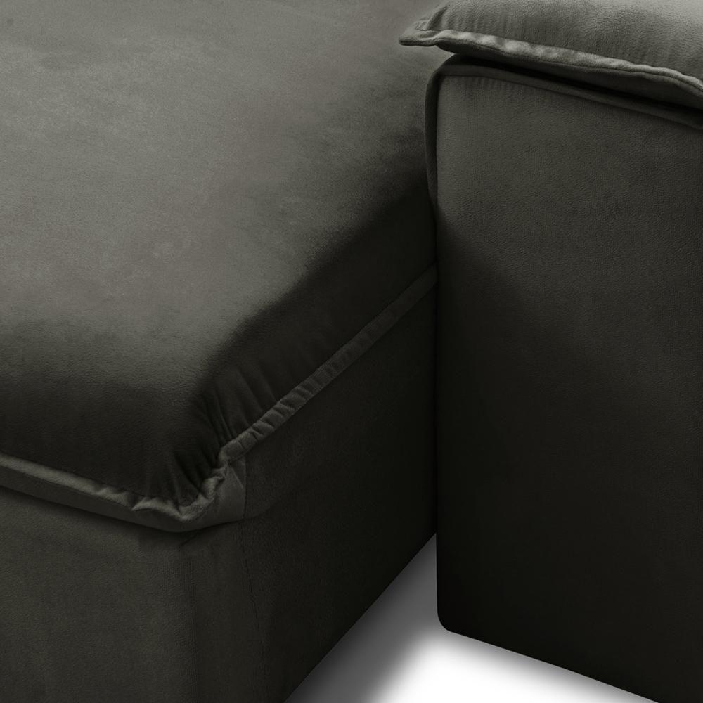 Sofá Retrátil Reclinável Para Sala 3 Lugares 205cm Gordon F04 Veludo Marrom Escuro - Lyam Decor - 9