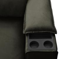 Sofá Retrátil Reclinável Para Sala 3 Lugares 205cm Gordon F04 Veludo Marrom Escuro - Lyam Decor - 10