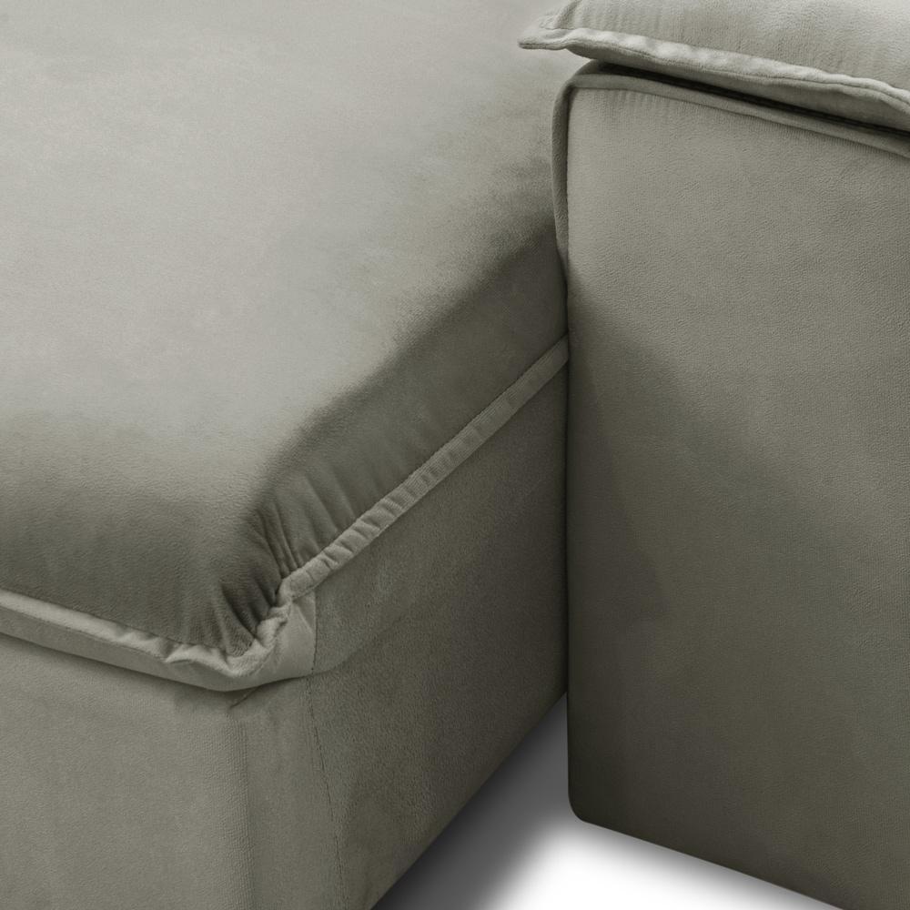 Sofá Retrátil Reclinável Para Sala 3 Lugares 205cm Gordon F04 Veludo Marrom Claro - Lyam Decor - 9