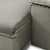 Sofá Retrátil Reclinável Para Sala 3 Lugares 205cm Gordon F04 Veludo Marrom Claro - Lyam Decor - 9