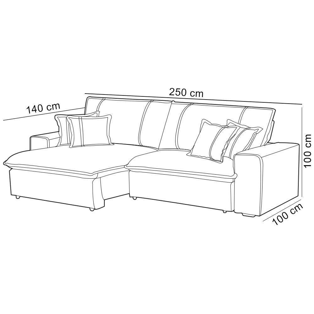 Sofá Retrátil Reclinável Para Sala 3 Lugares 250cm Varsov F04 Veludo Cinza Claro - Lyam Decor - 4