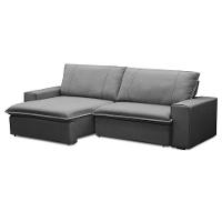 Sofá Retrátil Reclinável Para Sala 3 Lugares 250cm Varsov F04 Veludo Cinza Claro - Lyam Decor - 6