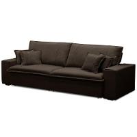 Sofá Retrátil Reclinável Para Sala 3 Lugares 250cm Varsov F04 Veludo Marrom Escuro - Lyam Decor - 6