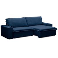 Sofá Retrátil Reclinável Para Sala 3 Lugares 250cm Varsov F04 Veludo Azul - Lyam Decor - 9