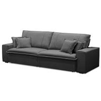 Sofá Retrátil Reclinável Para Sala 3 Lugares 250cm Varsov F04 Veludo Cinza Escuro - Lyam Decor - 5