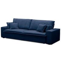Sofá Retrátil Reclinável Para Sala 3 Lugares 230cm Varsov F04 Veludo Azul - Lyam Decor - 3