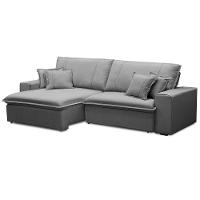 Sofá Retrátil Reclinável Para Sala 3 Lugares 230cm Varsov F04 Veludo Cinza Claro - Lyam Decor - 1