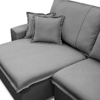 Sofá Retrátil Reclinável Para Sala 3 Lugares 230cm Varsov F04 Veludo Cinza Claro - Lyam Decor - 2