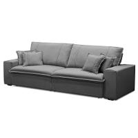 Sofá Retrátil Reclinável Para Sala 3 Lugares 230cm Varsov F04 Veludo Cinza Claro - Lyam Decor - 6