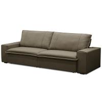 Sofá Retrátil Reclinável Para Sala 3 Lugares 230cm Varsov F04 Veludo Amêndoa - Lyam Decor - 7