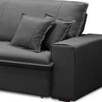 Sofá Retrátil Reclinável Para Sala 3 Lugares 230cm Varsov F04 Veludo Cinza Escuro - Lyam Decor - 8