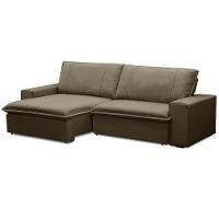 Sofá Retrátil Reclinável Para Sala 3 Lugares 210cm Varsov F04 Veludo Amêndoa - Lyam Decor - 5