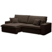 Sofá Retrátil Reclinável Para Sala 3 Lugares 210cm Varsov F04 Veludo Marrom Escuro - Lyam Decor - 7