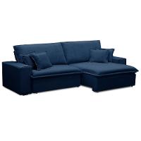 Sofá Retrátil Reclinável Para Sala 3 Lugares 210cm Varsov F04 Veludo Azul - Lyam Decor - 8