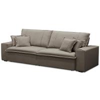 Sofá Retrátil Reclinável Para Sala 3 Lugares 210cm Varsov F04 Veludo Marrom Claro - Lyam Decor - 9