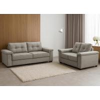 Sofá 3 E 2 Lugares Para Sala De Estar Living Allon F04 Veludo Marrom Claro - Lyam Decor - 2