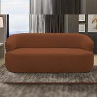 Sofá 3 Lugares Orgânico Sala De Estar Living 170cm Carmen F04 Veludo Telha - Lyam Decor - 2