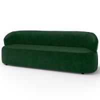 Sofá 3 Lugares Orgânico Sala De Estar Living 205cm Carmen F04 Couríssimo Verde - Lyam Decor - 1