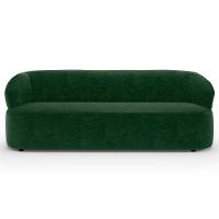 Sofá 3 Lugares Orgânico Sala De Estar Living 205cm Carmen F04 Couríssimo Verde - Lyam Decor - 3