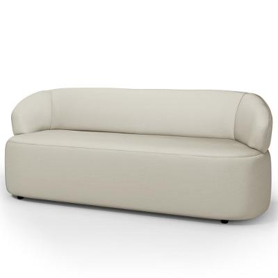 Sofá 3 Lugares Orgânico Sala De Estar Living 170cm Carmen F04 Couríssimo Off White - Lyam Decor
