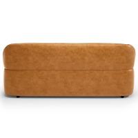 Sofá 3 Lugares Orgânico Sala De Estar Living 170cm Carmen F04 Couríssimo Whisky - Lyam Decor - 7