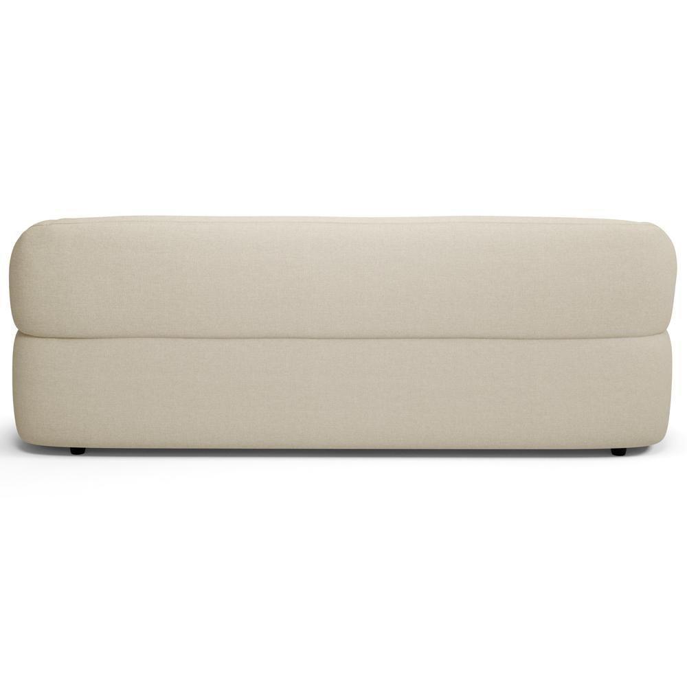 Sofá 3 Lugares Orgânico Sala De Estar Living 205cm Carmen F04 Linho Creme - Lyam Decor - 7